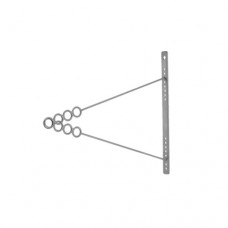 Draffin Biopod Rod With 4 Rings for Varying Height Stainless Steel, 48 cm - 19"